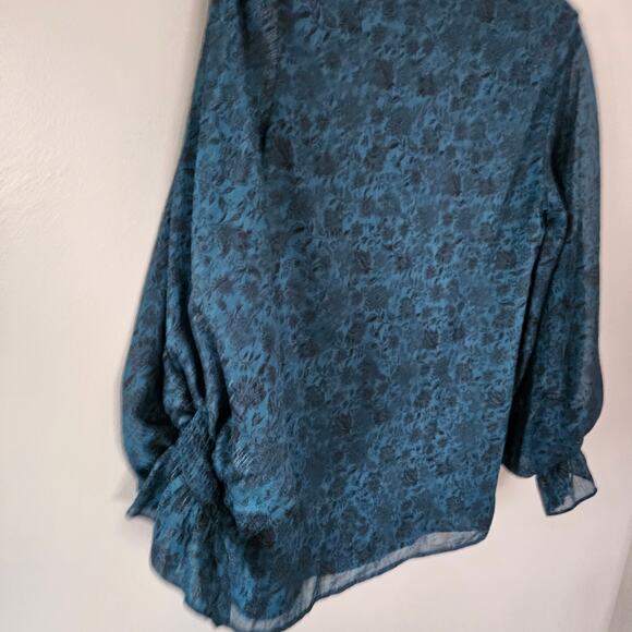 NWOT Halogen Floral Blouse Sz XS - Picture 10 of 15